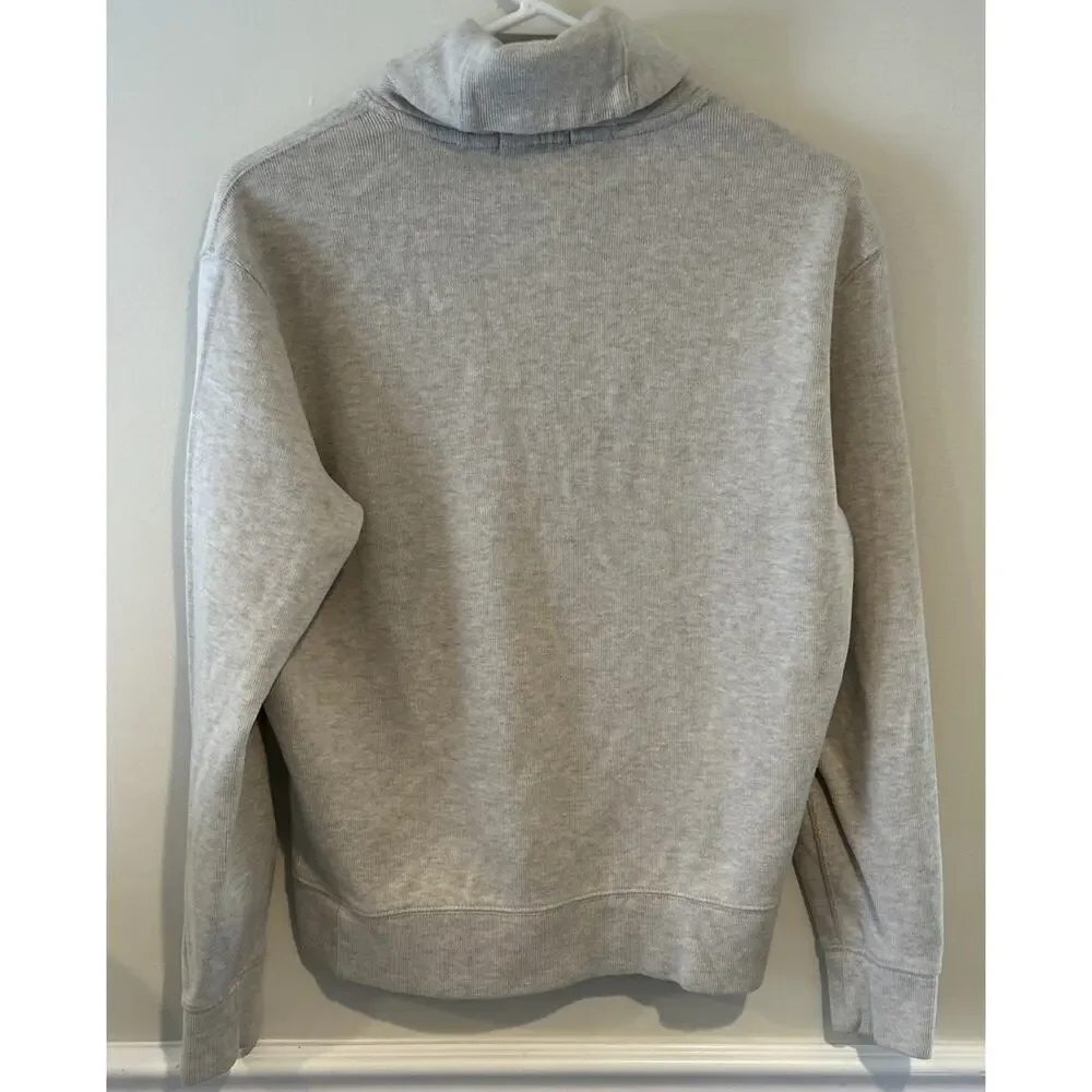 Polo Ralph Lauren Pullover Mens Small Tan Shawl Collar Cotton Sweater Sweatshirt